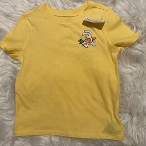 Old Navy NWT  Yellow Kids Tee with Bunny and Carrot Short Sleeve Tee Size 3T New